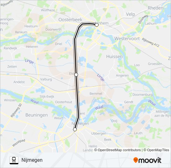 STOPBUS I.P.V. TREIN Train Line Map