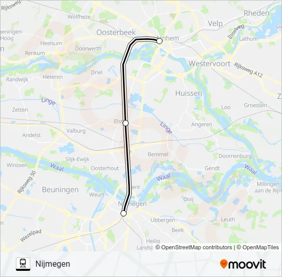 STOPBUS I.P.V. TREIN Train Line Map