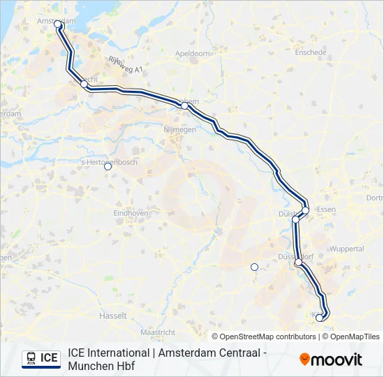  ICE lijnkaart