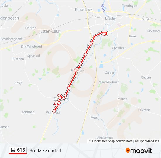 615 Bus Line Map