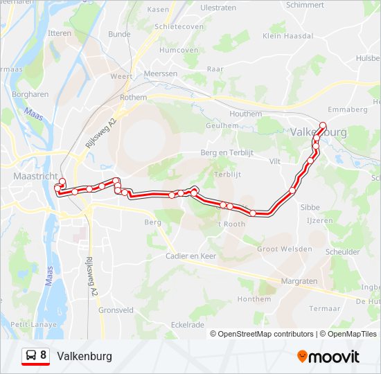 8 Bus Line Map
