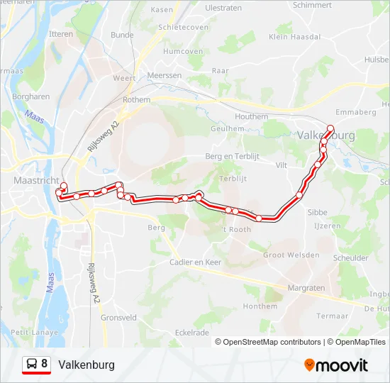 8 Bus Line Map