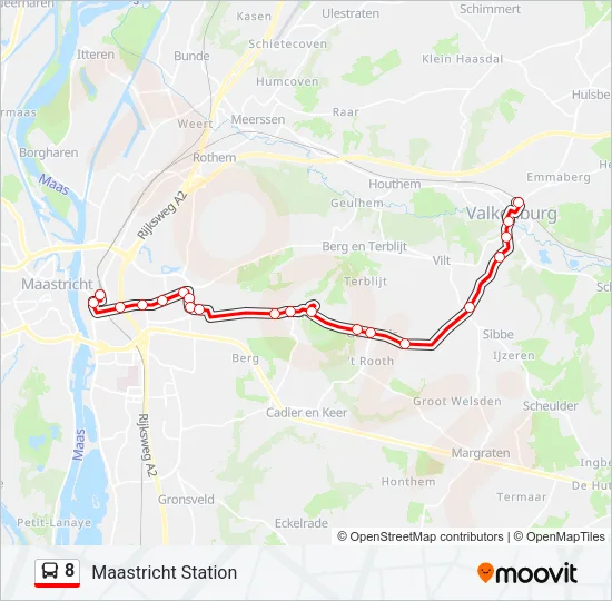 8 Bus Line Map
