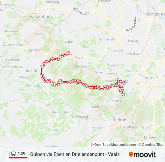 149 Bus Line Map