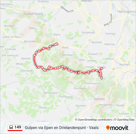 149 Bus Line Map