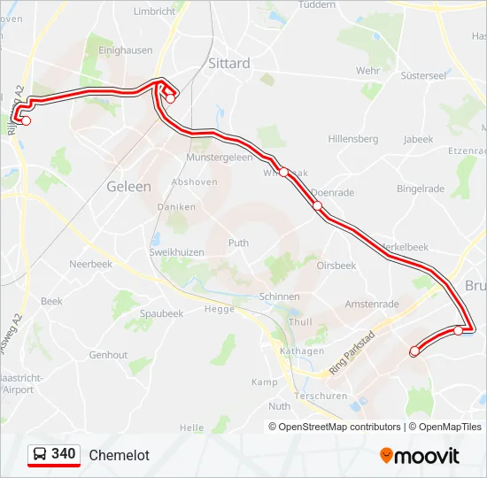 340 Bus Line Map