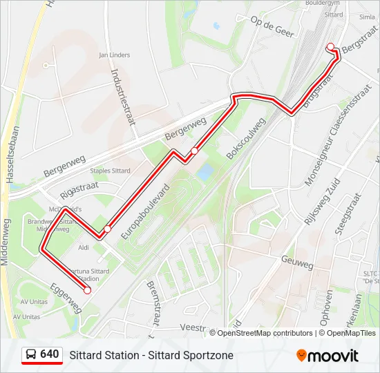 640 Bus Line Map