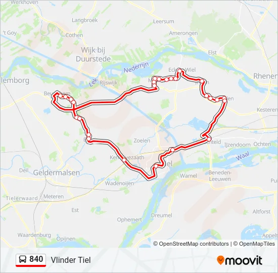 840 Bus Line Map