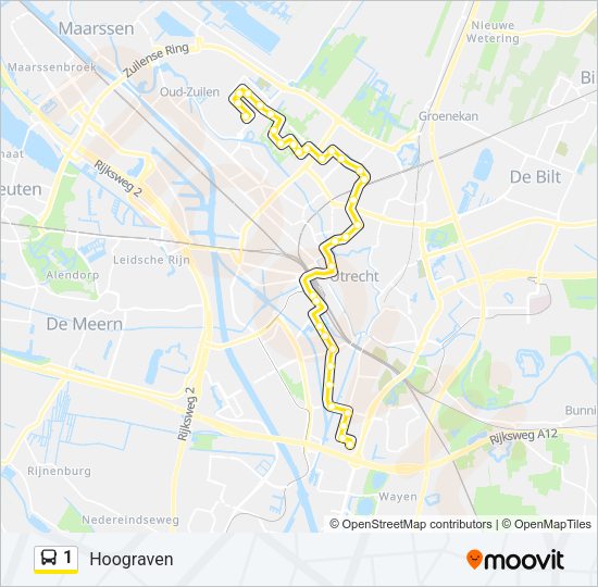 1 Bus Line Map