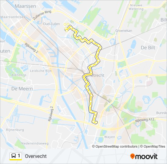 1 Bus Line Map