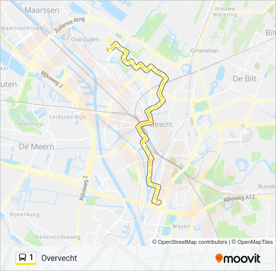 1 Bus Line Map