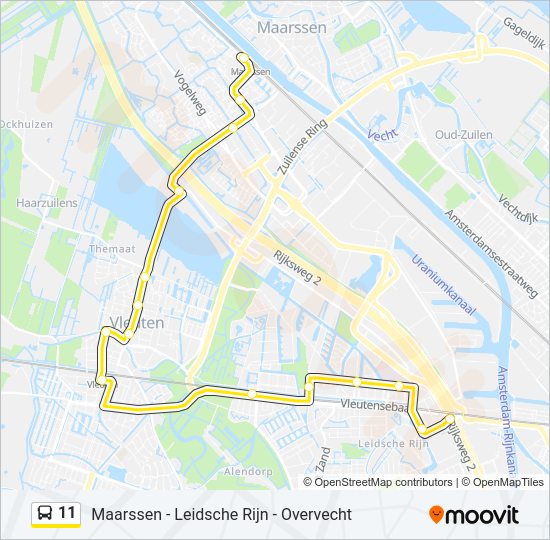 11 Bus Line Map