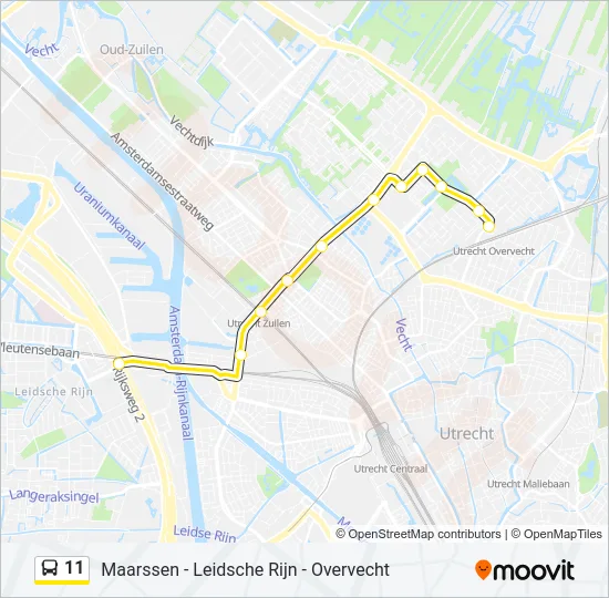 Buslinie 11 Karte