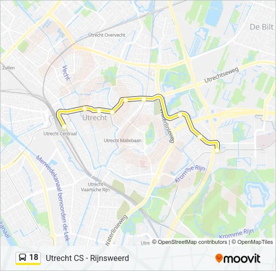 18 Bus Line Map