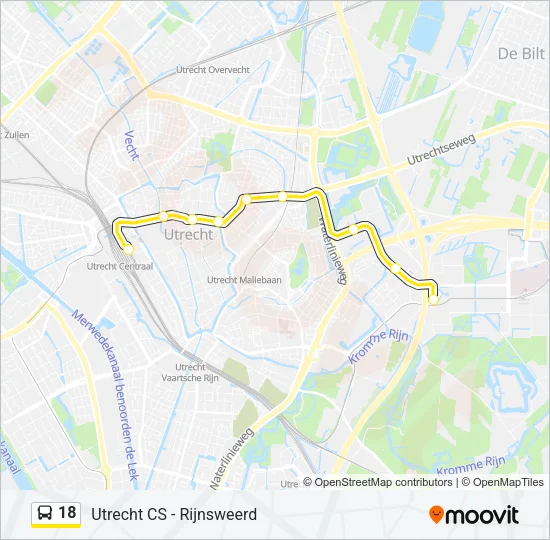 18 Bus Line Map