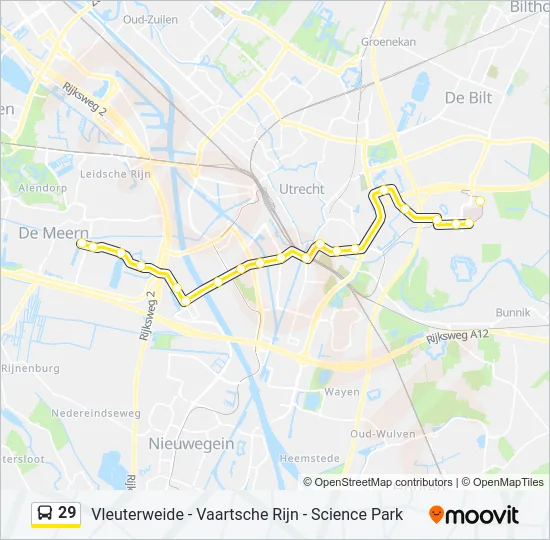 29 Bus Line Map