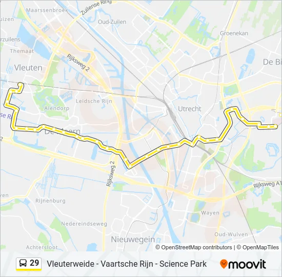29 Bus Line Map