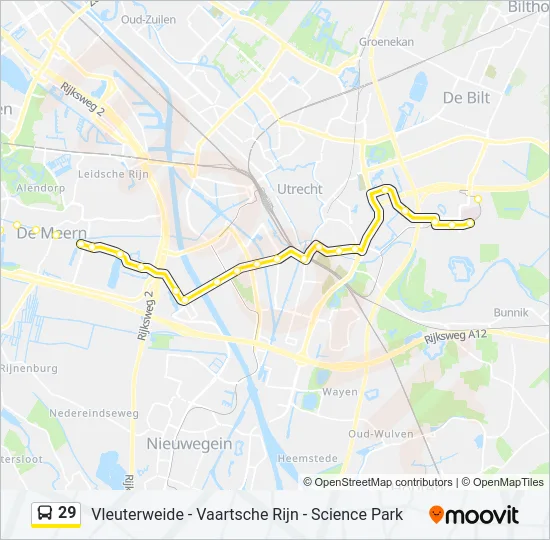 29 Bus Line Map