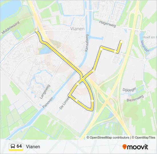 64 Bus Line Map