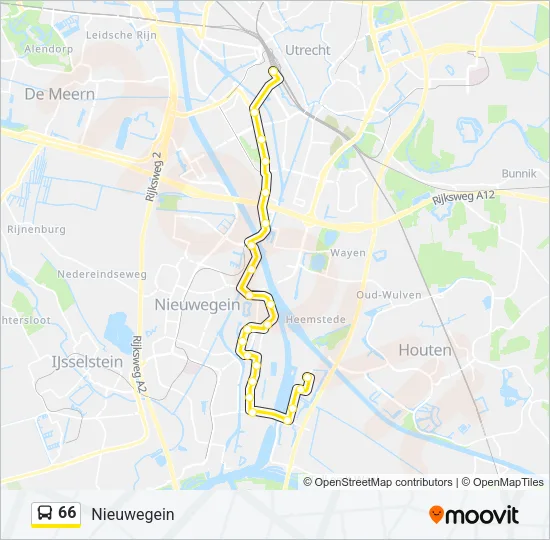 66 Bus Line Map
