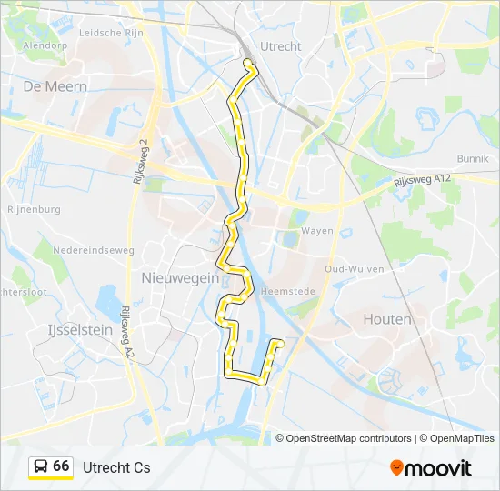 66 Bus Line Map