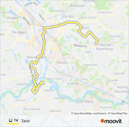74 Bus Line Map