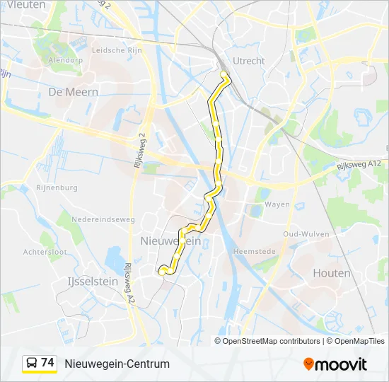 74 Bus Line Map