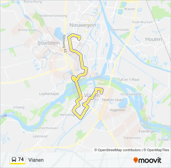 74 Bus Line Map