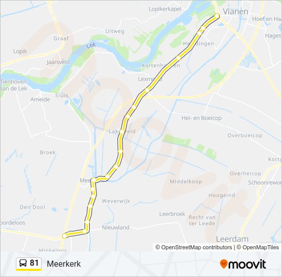 81 Bus Line Map