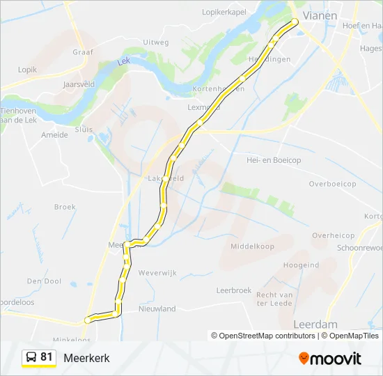 81 Bus Line Map