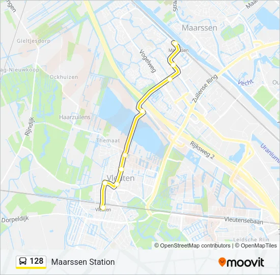 128 Bus Line Map
