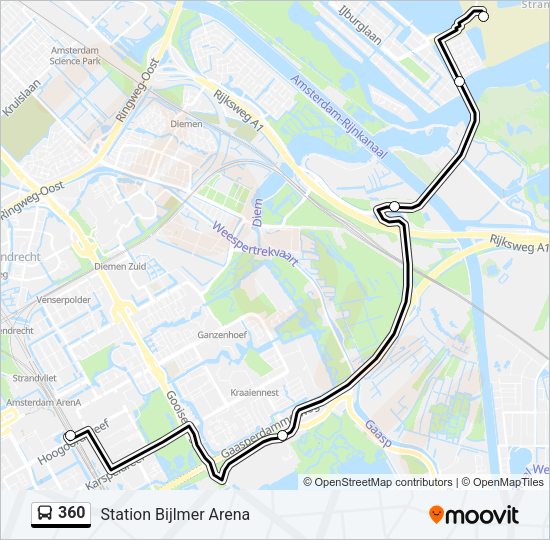 360 Bus Line Map
