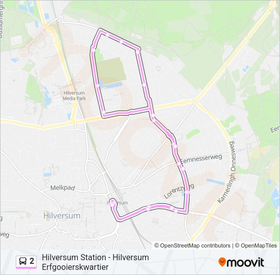 2 Bus Line Map
