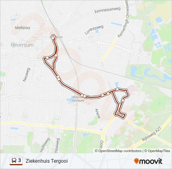 3 Bus Line Map