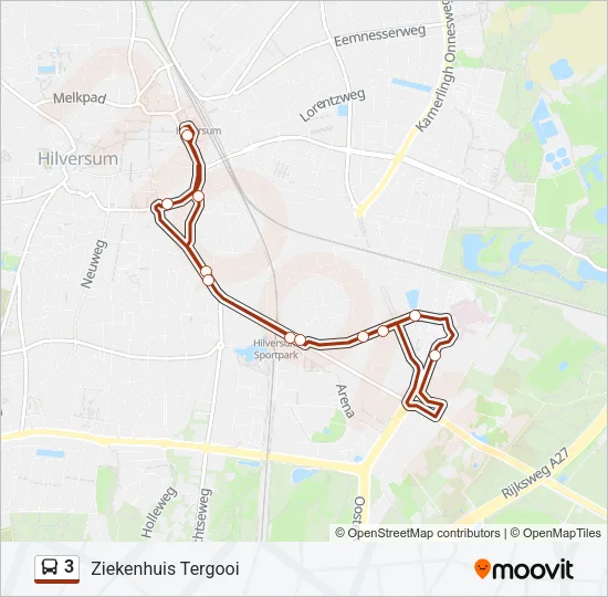 3 Bus Line Map