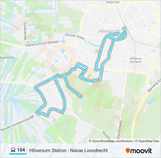 104 Bus Line Map