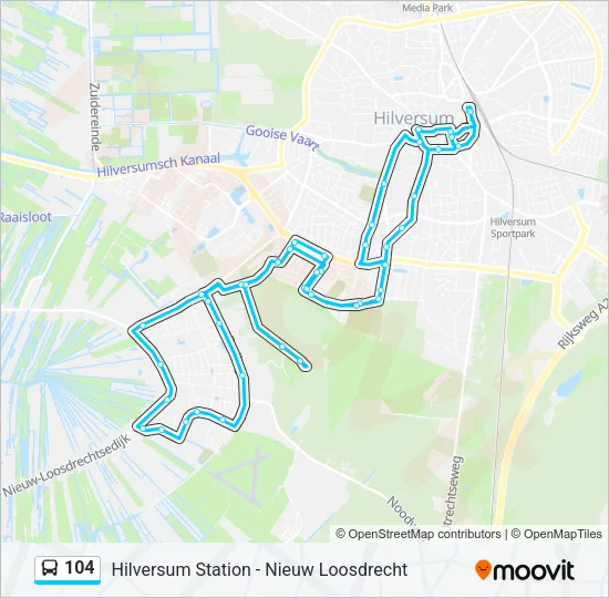 104 Bus Line Map