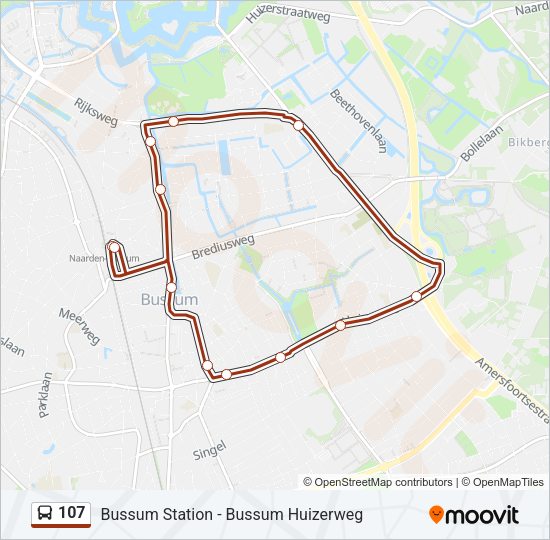 107 Bus Line Map