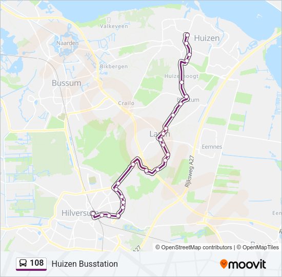 108 Bus Line Map