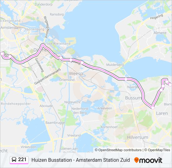 221 Bus Line Map