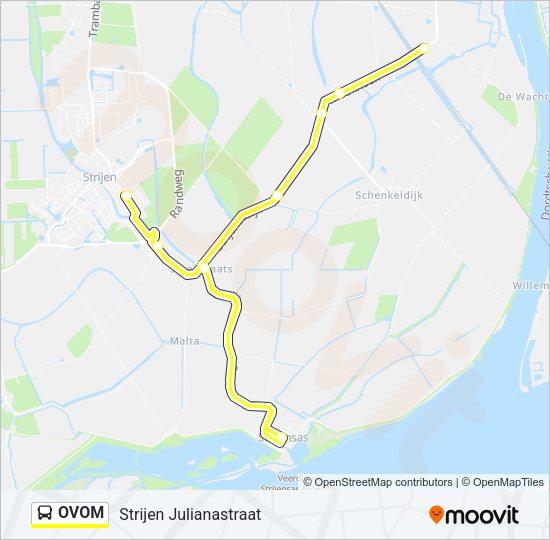 OVOM Bus Line Map