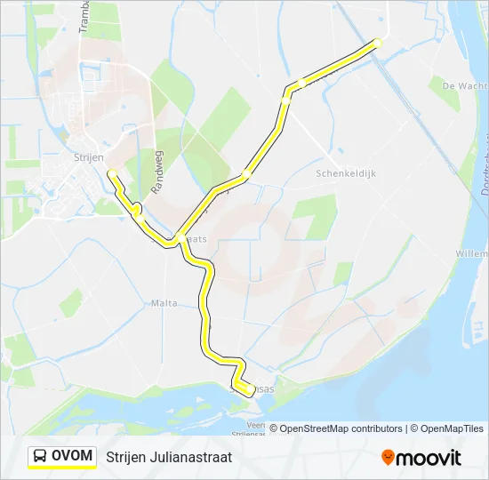 OVOM Bus Line Map