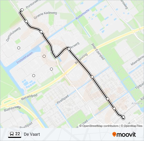 22 Bus Line Map