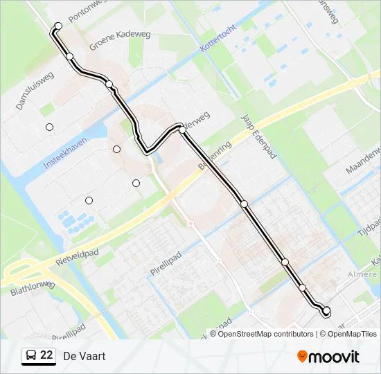 22 Bus Line Map