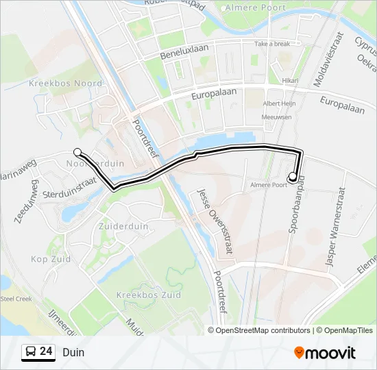 24 Bus Line Map