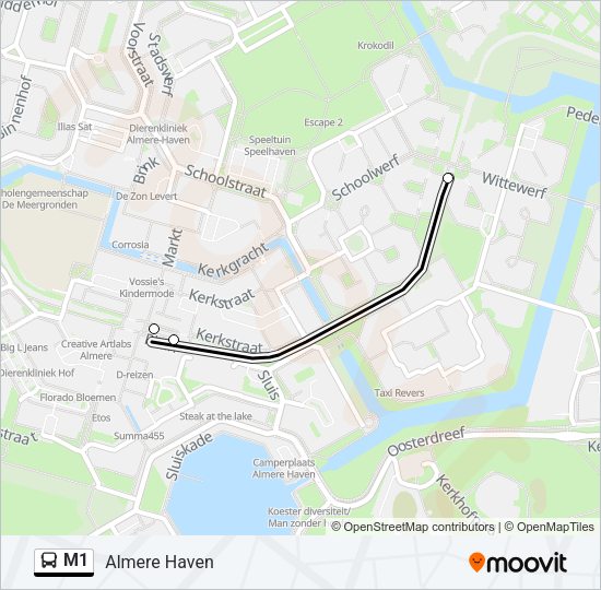 M1 Bus Line Map