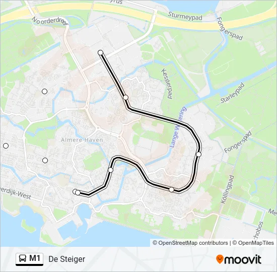 M1 Bus Line Map