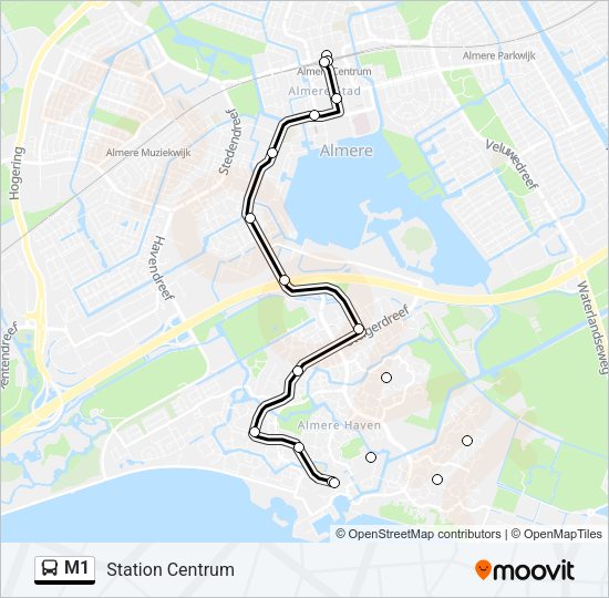 M1 Bus Line Map