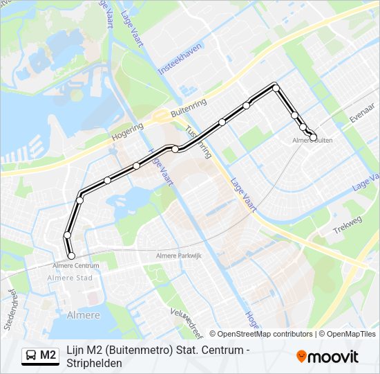 M2 Bus Line Map