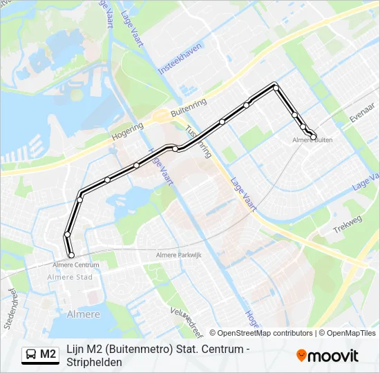 M2 Bus Line Map